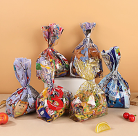 Sacs surprise personnalisés de luxe en plastique BOPP pour emballages de snacks, bonbons gélifiés et biscuits, avec logo personnalisé imprimé