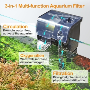 2025 tiktok Hot Bán 3 trong 1 treo trên trở lại bên ngoài hồ cá chất thải Collector oxy thế hệ sóng làm bể cá Lọc - Product Image 4