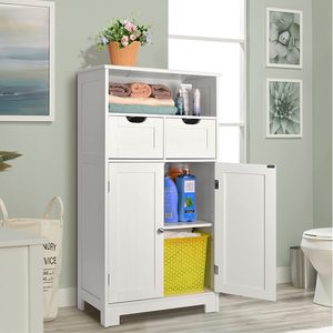 ตู้เก็บของ 2 ลิ้นชักและ 2 ตู้ ตู้ไม้แบบตั้งพื้นสำห<span class=keywords><strong>รับ</strong></span><span class=keywords><strong>ห้อง</strong></span>นั่งเล่น ทางเข้า <span class=keywords><strong>ห้อง</strong></span><span class=keywords><strong>ครัว</strong></span> สีขา<span class=keywords><strong>ว</strong></span> - Product Image 5