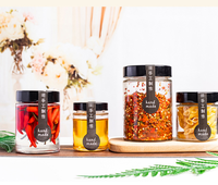 Mulut Lebar 100Ml 180Ml 200Ml 280Ml 400Ml 500Ml 650Ml Mini Kaleng Selai Kaca Lancip Mason Jars 300Ml Stoples Pengalengan Kaca