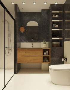 อ่างล้างหน้าเซรามิกทันสมัยขายดี พร้อมโครงสร้าง MDF ติดผนัง ทนทานต่อน้ำ เหมาะสำหรับอพาร์ทเม้นท์ - Product Image 5