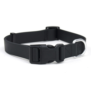 Geruchs neutrales, strap azier fähiges, mit Silikon-Kunststoff-Gummi beschichtetes Nylon gewebe Verstellbares wasserdichtes PVC-Hunde halsband mit Schnell verschluss - Product Image 4