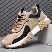 Chaussures décontractées rétro pour hommes en patchwork, baskets tendance à blocs de couleur, confortables pour la marche quotidienne, à prix abordable