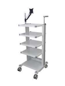 Hochey Y Tế Chất Lượng Cao Máy Tính Xách Tay Pallet Và Miệng Máy Quét Chủ Giỏ Hàng Di Động Lăn Bánh Xe Y Tế Lưu Trữ Xe Đẩy Cho Bệnh Viện - Product Image 6