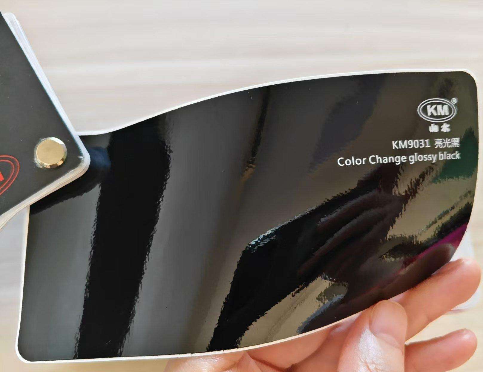 Color change glossy black