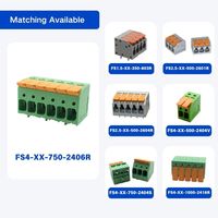 AOSI 7.5mm Bornier à levier à ressort pour PCB DG2206R 41A 600V 24 à 8AWG Connecteur de câble PA94V0 pour contrôle industriel