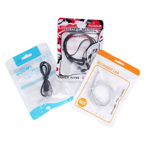 Bolsas de plástico con cierre de cremallera impresas personalizadas, con orificio para colgar, resellables, para cargador de teléfono móvil, cable de auriculares, electrónica 3C - Product Image 1