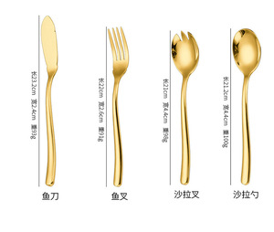 Khách Sạn Talheres Pháp Ánh Trăng Dao Kéo Thép Không Gỉ Đầy Đủ Bảng Dao Kéo Đặt Dày Xử Lý <span class=keywords><strong>Flatware</strong></span> <span class=keywords><strong>Set</strong></span> - Product Image 6