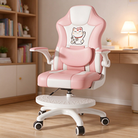 Chaise d'étude pour enfants pivotante et réglable en hauteur, avec dossier en maille pour correction de posture, vérin à gaz 3 positions, idéale pour les devoirs à la maison
