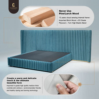2025 New Winged Design High End Luxus Weiches Doppelbett Großes Kopfteil Modernes Designer Großes Samts toff Kingsize-Bett-Set