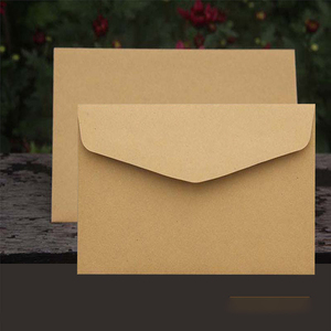 Biểu tượng tùy chỉnh <span class=keywords><strong>A5</strong></span> giấy kraft Ví Phong Bì 6*9inch keo con dấu kinh doanh Thiệp mời đóng gói chúc mừng sinh nhật Trắng nâu - Product Image 3