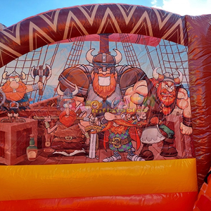 Outdoor kids party jumping bounce <b>house</b> combo <b>inflatable</b> viking bouncy castle with slide aufblasbare wikinger-hupfburg - Product Image 6