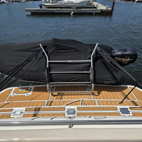 Tapis de pont en mousse EVA imitation teck pour plateforme de bain et cockpit de bateau, style SeaDek MarineMat Gatorstep, auto-adhésif, pour Re-gal 4260 de 2002