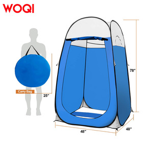 Tente de douche pop-up Woqi pour 1 personne, camping en plein air, toilettes privées, vestiaire, imperméable, bleu, installation rapide - Product Image 2