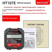 Multifunctional High Accuracy Digital Display Socket Tester Electrician Ground Wire Tester Line Meter Plug Phase Meter Correct