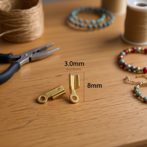 Cordoncino dorato da 3,0 mm, 150 pezzi, per la creazione di gioielli - Product Image 3