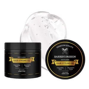 Barberpassion Sem Álcool Brilhante Penteado Men Mode Styling Gel Sem Floco Sem Resíduo e All Day Hold