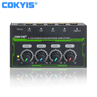 Récepteur et amplificateur audio professionnel pour l'ajustement des moniteurs de studio d'enregistrement, stéréo, 4 canaux, amplificateur casque Hi-Fi HA400