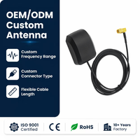 Antenne GNSS active verticale 12dBi, fréquence personnalisée, GPS Beidou Glonass, 50W, étanche IP67, fibre de verre, 50Ohm, RG174