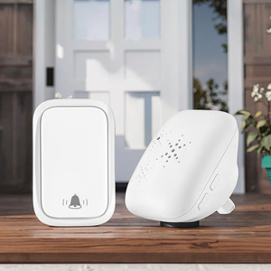 <span class=keywords><strong>Sonnette</strong></span> extérieure étanche SIXWGH noire standard américaine, kit 1-1 <span class=keywords><strong>sans</strong></span> <span class=keywords><strong>fil</strong></span> auto-alimenté de 150m de portée - Product Image 3