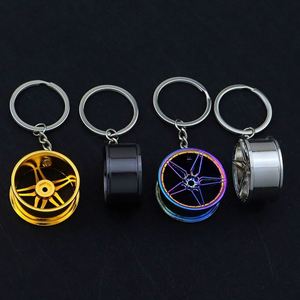 Llavero de metal turbo con forma de llanta de coche, personalizado con logotipo láser, superventas, llavero de aleación con diseño de cubo de rueda - Product Image 5