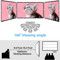 Écrans de projection de 100 pouces Portable pli rapide haute densité Polyester blanc 4K HD 16 9 rideau d'écran de projecteur pour la maison