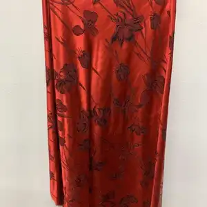 红色中式奢华编织布人造丝尼龙锦缎提花面料价格