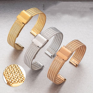 高品質ミラネーゼメッシュスマートウォッチバンド 二重安全クラスプ付きステンレススチール時計ベルト - Product Image 2