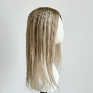 Pelucas de Cabello Natural para Mujer, Mono 5.5*6.5, para Cabello Fino, Color Natural, 130% de Densidad # T8A-P # 8A1001 - Product Image 1