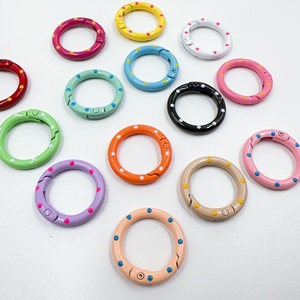 taodao Porte-clés de bagage coloré, peint à la main, avec effet de goutte d'huile et peinture au four à effet de ressort, accessoire DIY - Product Image 2