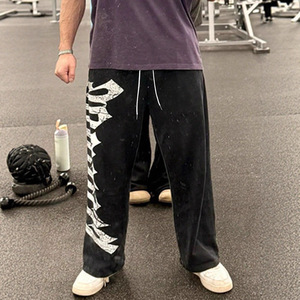 <span class=keywords><strong>Pantalon</strong></span> de sport pour <span class=keywords><strong>homme</strong></span> King Mcgreen, nouvelle collection été, imprimé, décontracté, taille mi-haute, fitness, streetwear, loisirs, coupe droite, tissu épais - Product Image 3