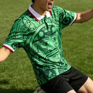 Más Estilos Disponibles, Jersey de Fútbol Americano con Cuello a Rayas Negras para Mujer, Camiseta Deportiva Transpirable de Poliéster para Entrenamiento, México - Product Image 6
