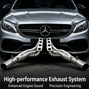 Collecteurs d'échappement 3D haut de gamme avec bouclier thermique pour Mercedes C63 AMG – Composants de système d'échappement de course - Product Image 4