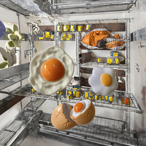 Nouveau 2025 Aimant de réfrigérateur en résine 3D, design créatif et original de dessin animé coréen, motif œuf jaune unique, style Art Déco - Product Image 3