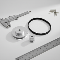 Kit de courroie de transmission synchrone 2GT GT2, 20/60 dents, rapport de réduction 1:3, largeur de courroie 6 mm