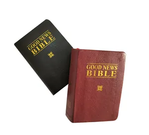 Mini livre de taille personnalisée, impression de la Bible NIV en anglais, couverture souple, livre de la Bible plaqué or