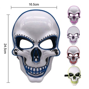 LED Light up mask Halloween spaventoso <span class=keywords><strong>scheletro</strong></span> <span class=keywords><strong>maschera</strong></span> Costume <span class=keywords><strong>maschera</strong></span> per Costume Cosplay Halloween festival decorazione - Product Image 3