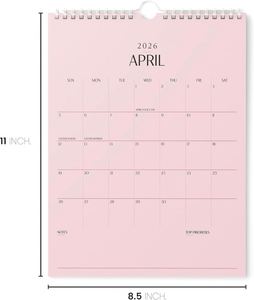 Hot Sale 2026 2027 OEM Monthly Planner <b>Calendar</b> Spiral Custom Printed Daily Wall <b>Calendar</b> - Product Image 6