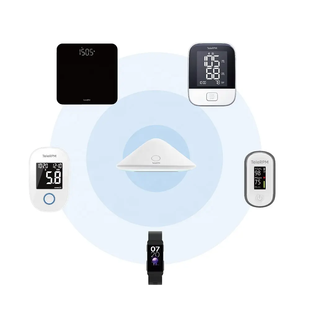 Equipo médico TeleRPM Bluetooth, monitor de presión arterial, dispositivo BP para ayudar a nuestros clientes de RPM/RTM/CCM a crecer