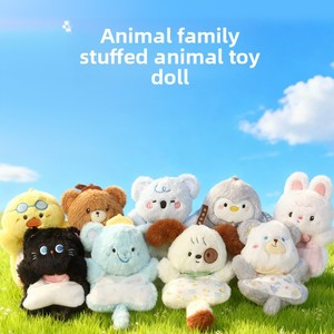 Llavero de Peluche Suave y Adorable con Diseño Floral de Animales Pequeños: Osito, Conejito, Pingüino, Adorno para Mochila, Regalo - Product Image 3