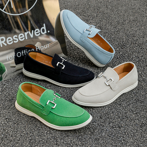 Chaussures décontractées confortables et tendance en daim de luxe pour hommes, avec boucle, grandes tailles, pointure 12 US – Offre Spéciale - Product Image 5