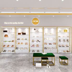 Portable Metal Multi-Layer Shoe Display <strong>Rack</strong> with Lights for Retail Use Children's &amp; Men's/Women's Shoes and Bags - Product Image 3