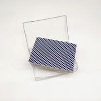 JP0122 Fournisseur de jeux de cartes Poker Factory, cartes à jouer en plastique 100% personnalisées de qualité supérieure, boîte transparente en PVC, jeu familial de 54 cartes vernies