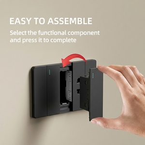 Panel <span class=keywords><strong>de</strong></span> interruptores <span class=keywords><strong>de</strong></span> pared estándar estadounidense tipo 118, 110V 10A, enchufe americano <span class=keywords><strong>de</strong></span> tres orificios para hogar y hotel, 3 pines - Product Image 2
