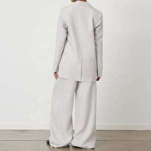 Set di biancheria personalizzata da <span class=keywords><strong>donna</strong></span> 2 pezzi <span class=keywords><strong>pantaloni</strong></span> larghi larghi e Set di <span class=keywords><strong>pantaloni</strong></span> in due pezzi Set di <span class=keywords><strong>pantaloni</strong></span> di <span class=keywords><strong>lino</strong></span> da <span class=keywords><strong>donna</strong></span> - Product Image 4