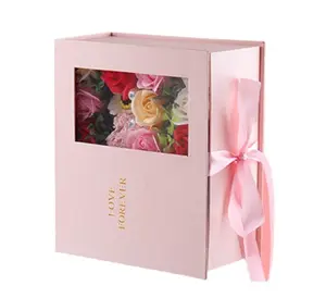 Rose Soap Flower Gift Boxes Luxury Valentine Artificial Flowers Box For Lipstick Preserved Flower Gifts