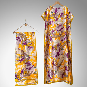 Kadınlar İçin Maxi Elbise Geleneksel Dimili İpek Afrika Kıyafeti Müslüman Abayaları Daşiki Elbise Abiye Dubai Kaftan Bayan Elbisesi - Product Image 6