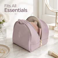 Sac à main de luxe en cuir PU avec fermeture éclair et logo en relief, vente en gros, pochette personnalisée en cuir PU avec fermeture éclair pour cosmétiques