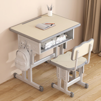 Ensemble bureau et chaise d'étude confortable à prix compétitif, bureau réglable robuste de qualité industrielle pour chambre d'étudiant
