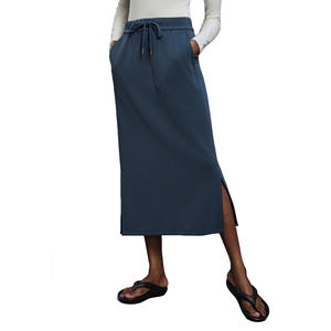 <span class=keywords><strong>IPRETTY</strong></span>, nueva actualización, Falda recta de cintura alta para mujer, falda deportiva informal versátil sólida de longitud media adelgazante para otoño - Product Image 3